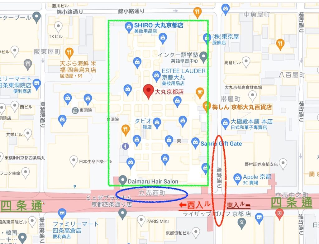 大丸百貨京都店地址-如何看懂日本的地址